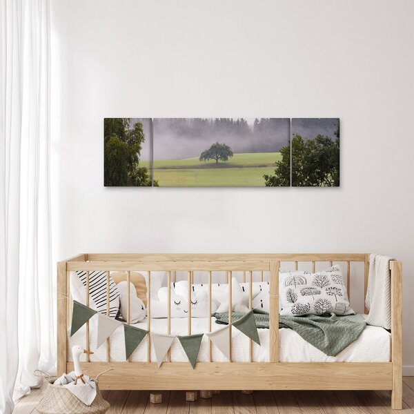 Obraz louky se stromem (170x50 cm)