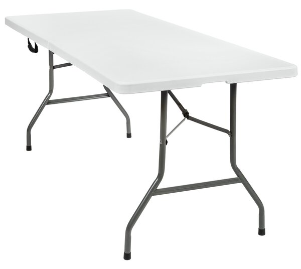 Tectake 402153 zahradní stůl skládací bílý 183x76x74cm - bílá