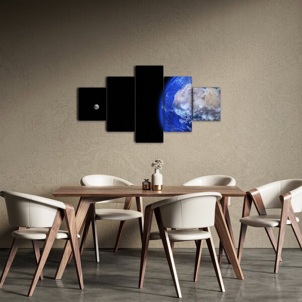 Obraz Měsíce a Země (125x70 cm)