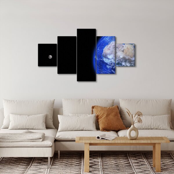 Obraz Měsíce a Země (125x70 cm)