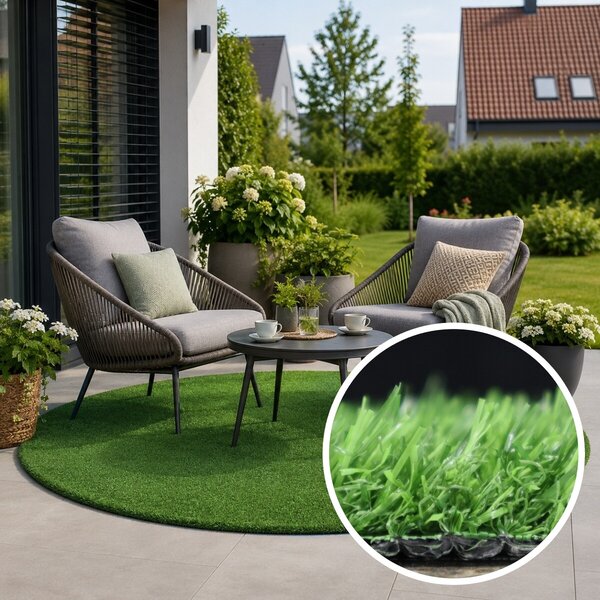 Trade Concept, Umělá tráva Pure Green kruh, 200x200 (průměr) kruh, zelená, exteriér