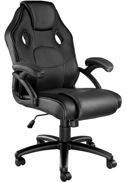 Tectake 403457 kancelářská židle ve sportovním stylu mike - černá