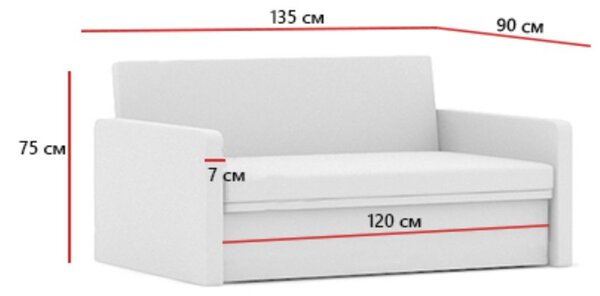 Rozkládací pohovka MILTON model 2 Černá/šedá