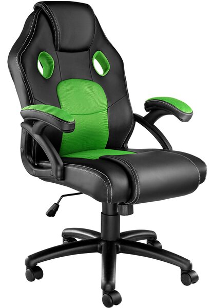 Tectake 403455 kancelářská židle ve sportovním stylu mike - černá/zelená