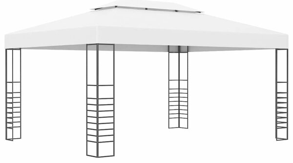 Altán se světelnými LED řetězy 4 x 3 x 2,7 m bílý 3070307