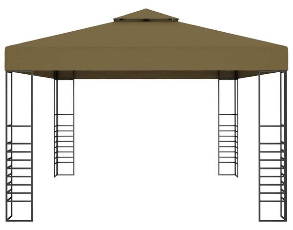 Altán se zatahovací střechou 3 x 4 m taupe 180 g/m² 312229