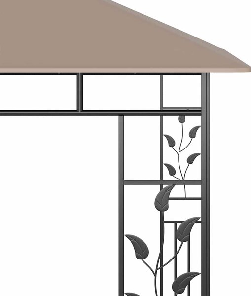Altán s moskytiérou 3 x 3 x 2,73 m taupe 180 g/m² 312251