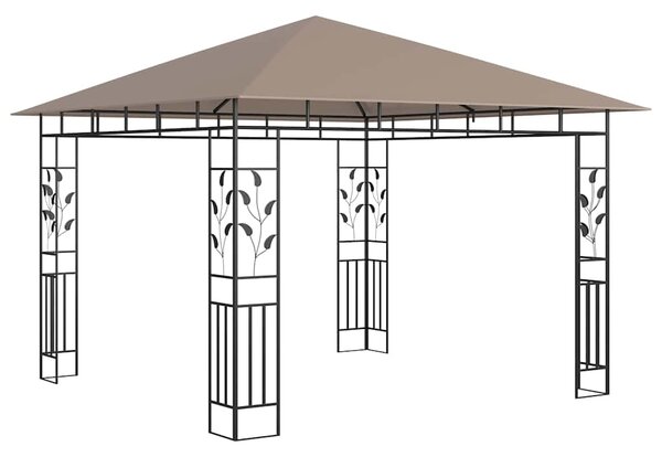 Altán s moskytiérou 3 x 3 x 2,73 m taupe 180 g/m² 312251