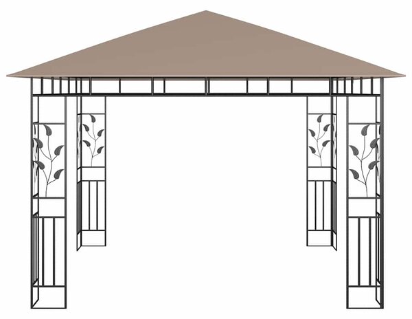 Altán s moskytiérou 3 x 3 x 2,73 m taupe 180 g/m² 312251