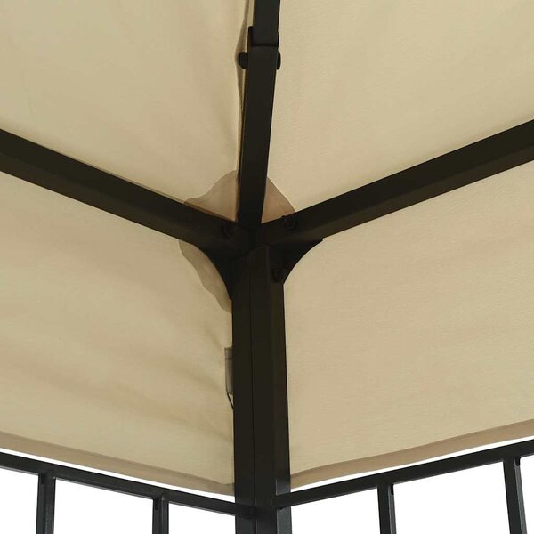 Altán se světelnými LED řetězy 3 x 4 m krémový 3070321
