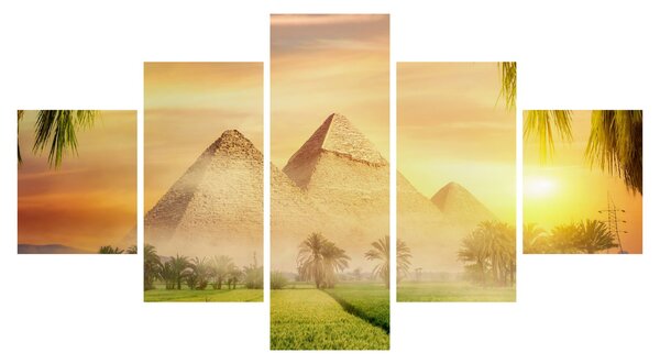 Obraz - Pyramidy (125x70 cm)