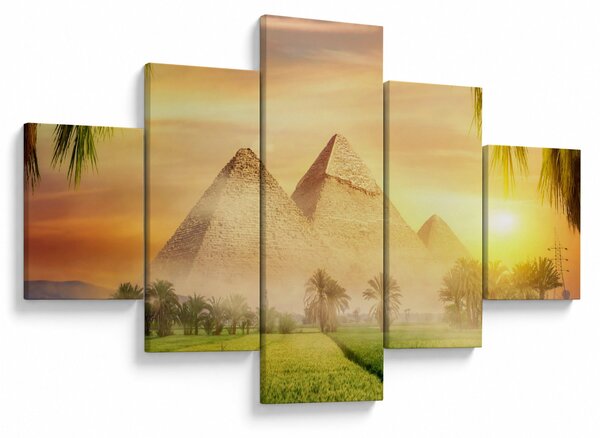 Obraz - Pyramidy (125x70 cm)
