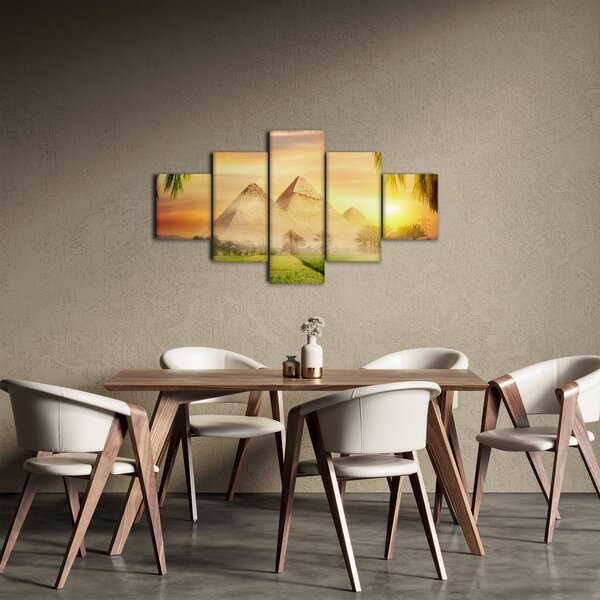 Obraz - Pyramidy (125x70 cm)