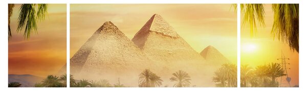 Obraz - Pyramidy (170x50 cm)