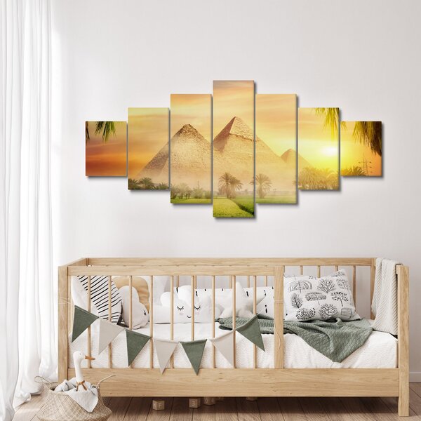 Obraz - Pyramidy (210x100 cm)