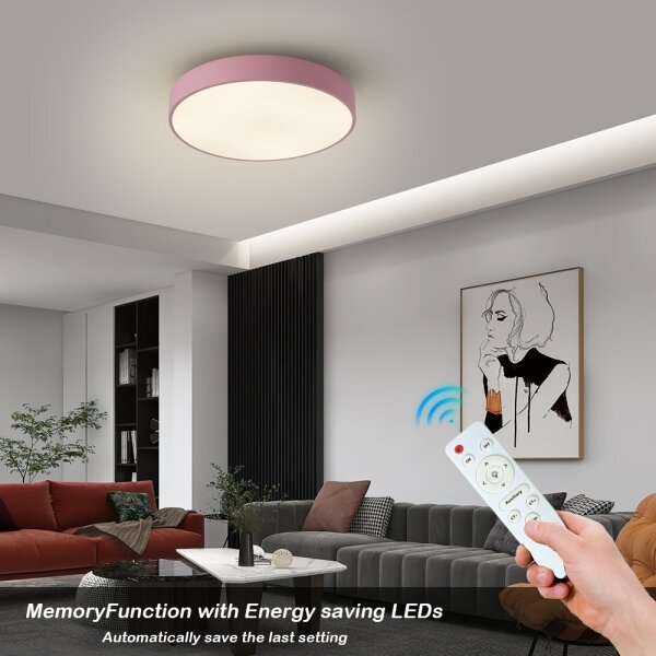 Brilagi - LED Stm stropní svítidlo POOL LED/36W/230V 3000-6000K 30 cm růžová+DO