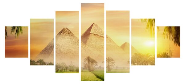 Obraz - Pyramidy (210x100 cm)