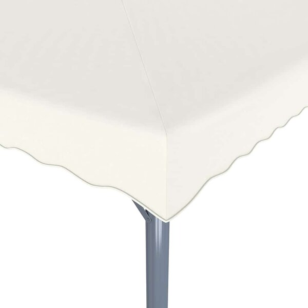 Altán se světelnými LED řetězy 400 x 300 cm krémový hliník 3070351
