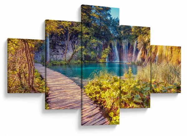 Obraz - Plitvická jezera, Chorvatsko (125x70 cm)