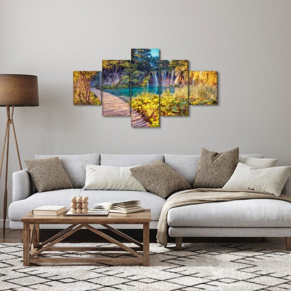 Obraz - Plitvická jezera, Chorvatsko (125x70 cm)