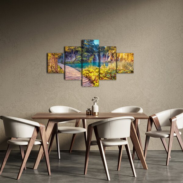 Obraz - Plitvická jezera, Chorvatsko (125x70 cm)