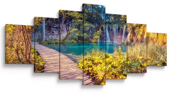 Obraz - Plitvická jezera, Chorvatsko (210x100 cm)
