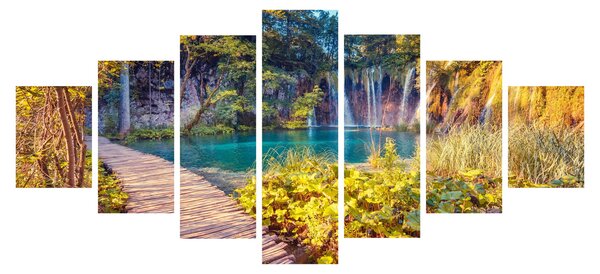 Obraz - Plitvická jezera, Chorvatsko (210x100 cm)