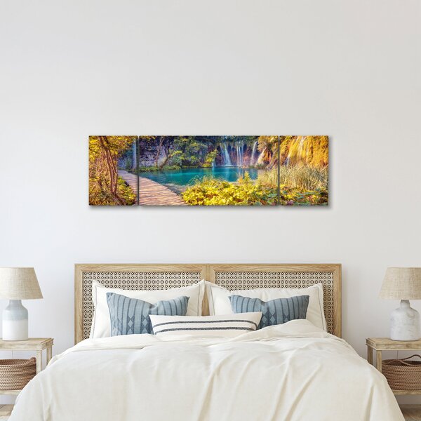 Obraz - Plitvická jezera, Chorvatsko (170x50 cm)