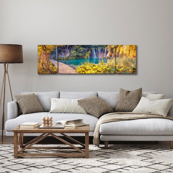 Obraz - Plitvická jezera, Chorvatsko (170x50 cm)