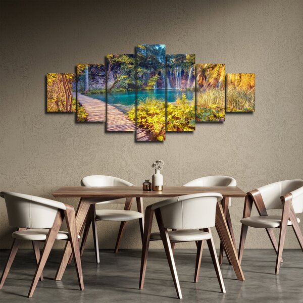 Obraz - Plitvická jezera, Chorvatsko (210x100 cm)