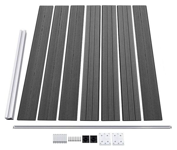 Zahradní plot WPC 699 x 146 cm černý 3070461