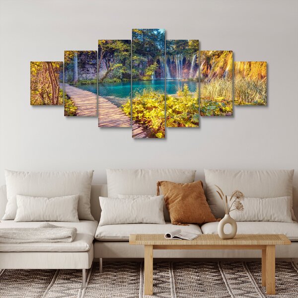 Obraz - Plitvická jezera, Chorvatsko (210x100 cm)