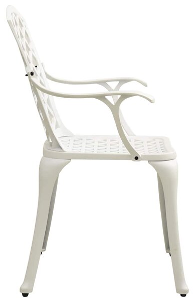 3dílný bistro set litý hliník bílý 3070588