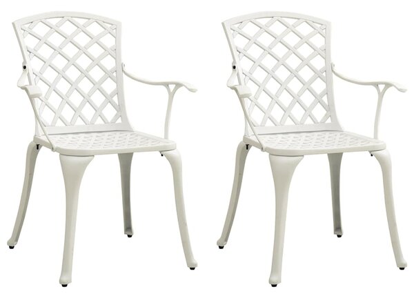 3dílný bistro set litý hliník bílý 3070588