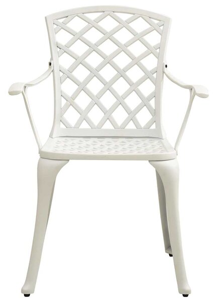 3dílný bistro set litý hliník bílý 3070588