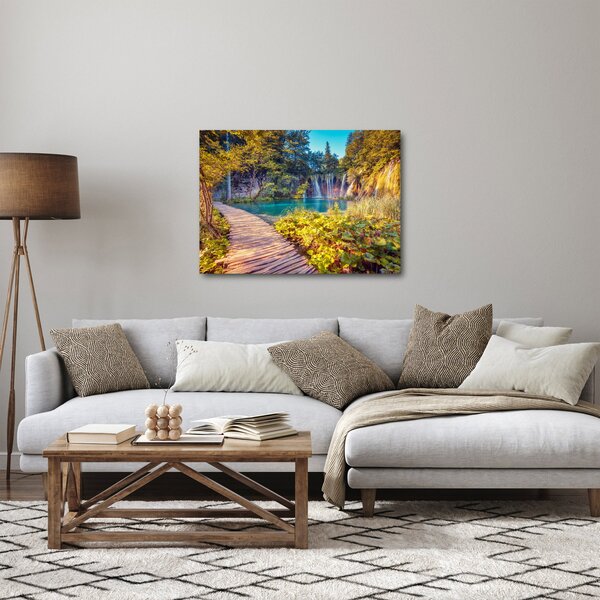 Obraz - Plitvická jezera, Chorvatsko (70x50 cm)