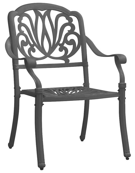 3dílný bistro set litý hliník černý 3070578