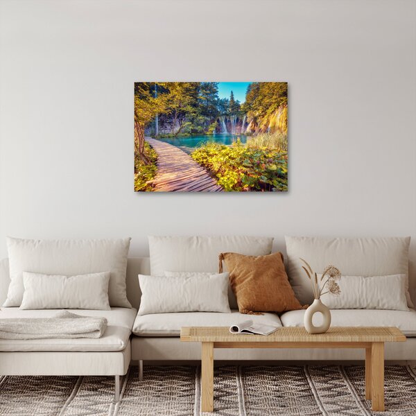 Obraz - Plitvická jezera, Chorvatsko (70x50 cm)