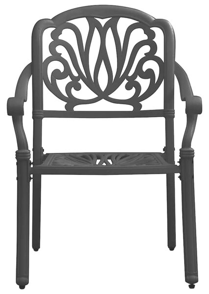 3dílný bistro set litý hliník černý 3070578
