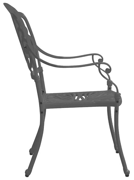 3dílný bistro set litý hliník černý 3070584