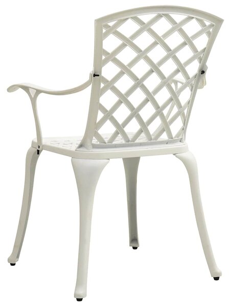 3dílný bistro set litý hliník bílý 3070588