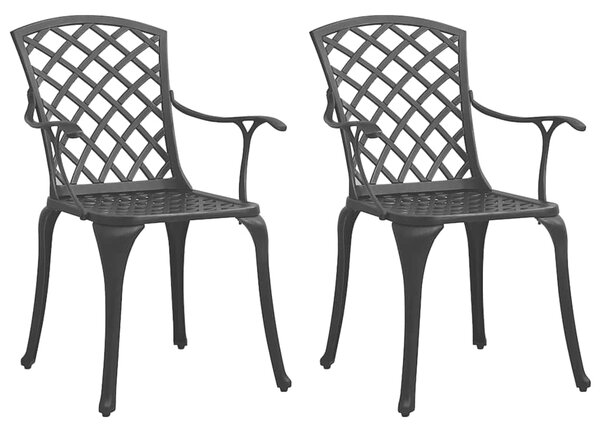 3dílný bistro set litý hliník černý 3070584