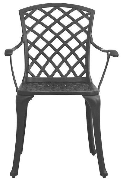 5dílný bistro set litý hliník černý 3070608