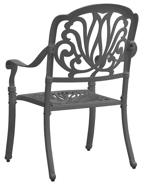 3dílný bistro set litý hliník černý 3070578