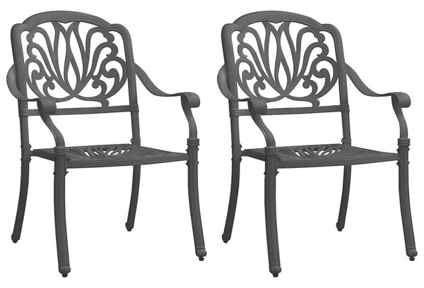 3dílný bistro set litý hliník černý 3070578