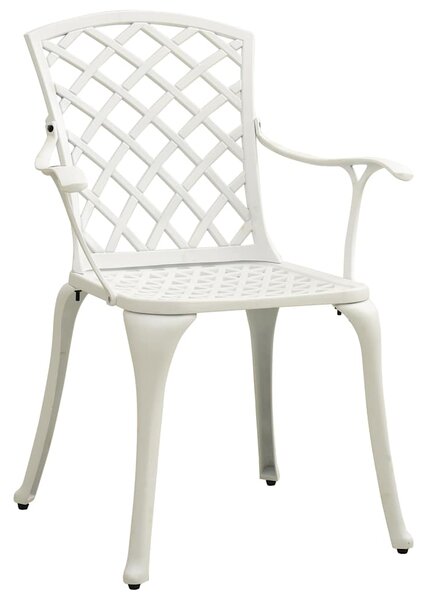 3dílný bistro set litý hliník bílý 3070588