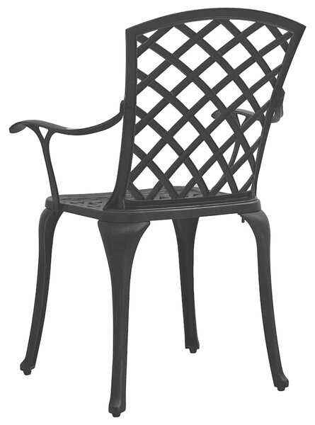 5dílný bistro set litý hliník černý 3070608