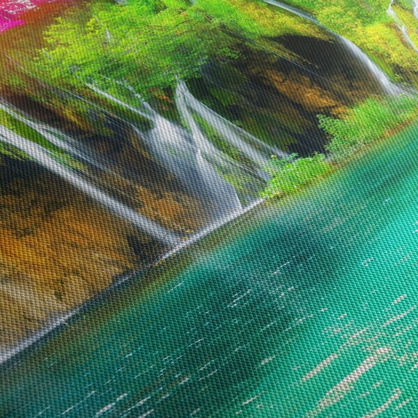 Obraz - Vodopád, Plitvická jezera, Chorvatsko (70x50 cm)