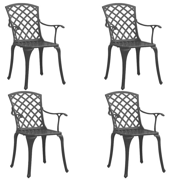 5dílný bistro set litý hliník černý 3070608
