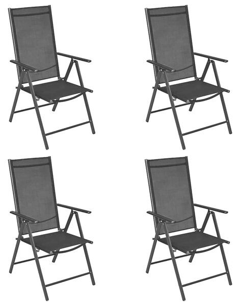 5dílný zahradní jídelní set hliník černý 3070649